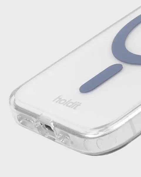 Holdit Telefonskal MagSafe iPhone 15 Pro Max - Transparent/Blå - Travels And Bags