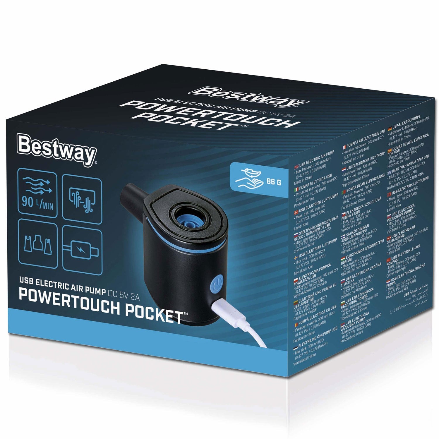 Bestway - Powertouch USB Elektrisk Luftpump - Travels And Bags