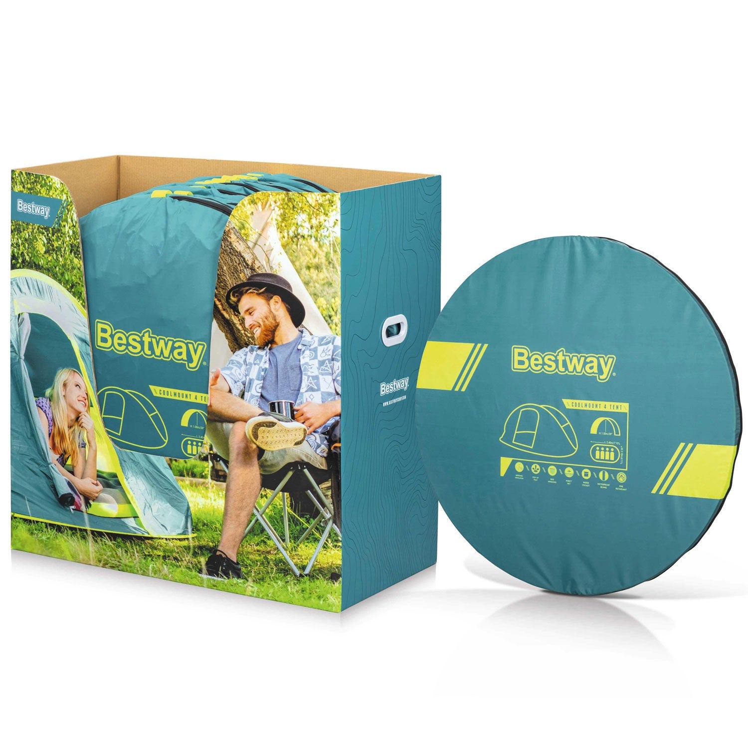 Bestway - Coolmount Familjetält 4man 2.10m x 2.40m x 1.00m - Travels And Bags