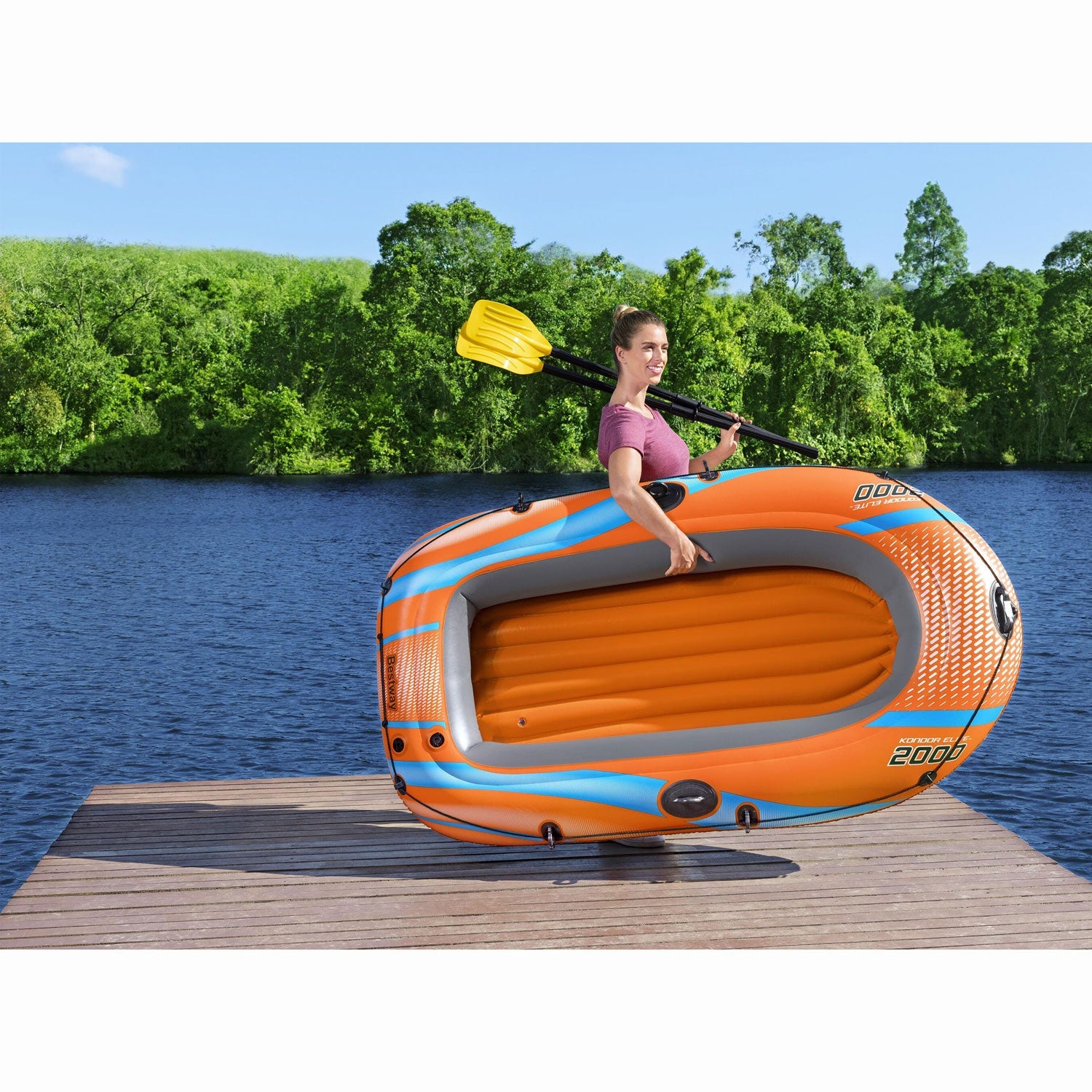 Bestway - Kondor Elite 2000 Gummibåt 1.96m x 106cm - Travels And Bags
