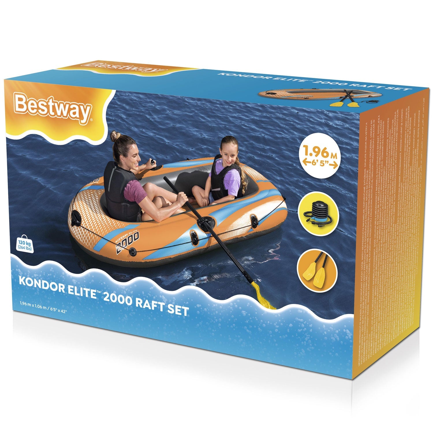Bestway - Kondor Elite 2000 Gummibåt 1.96m x 106cm - Travels And Bags