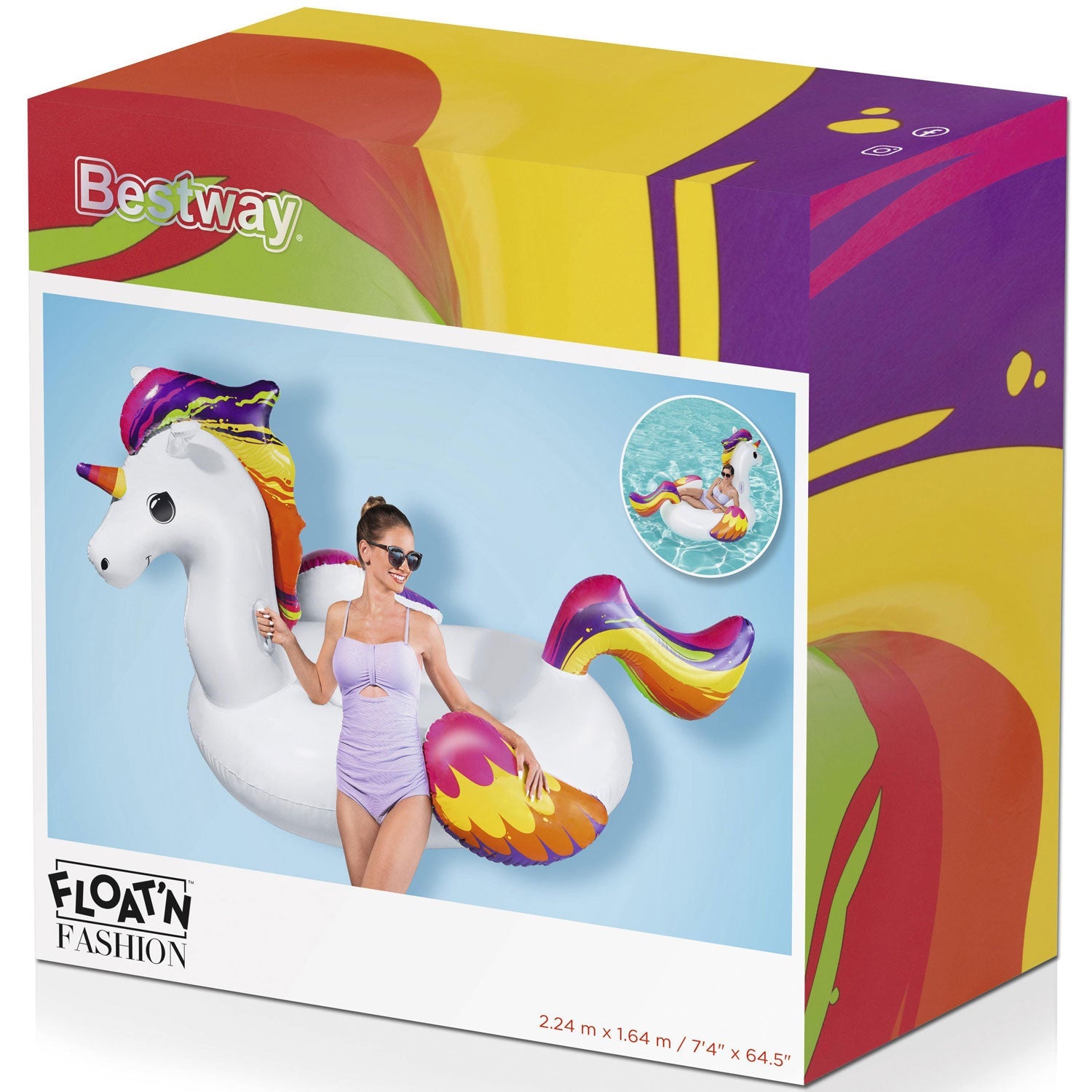 Bestway - Badmadrass Supersized Unicorn Ride-On 2.24m x 1.64m - Travels And Bags