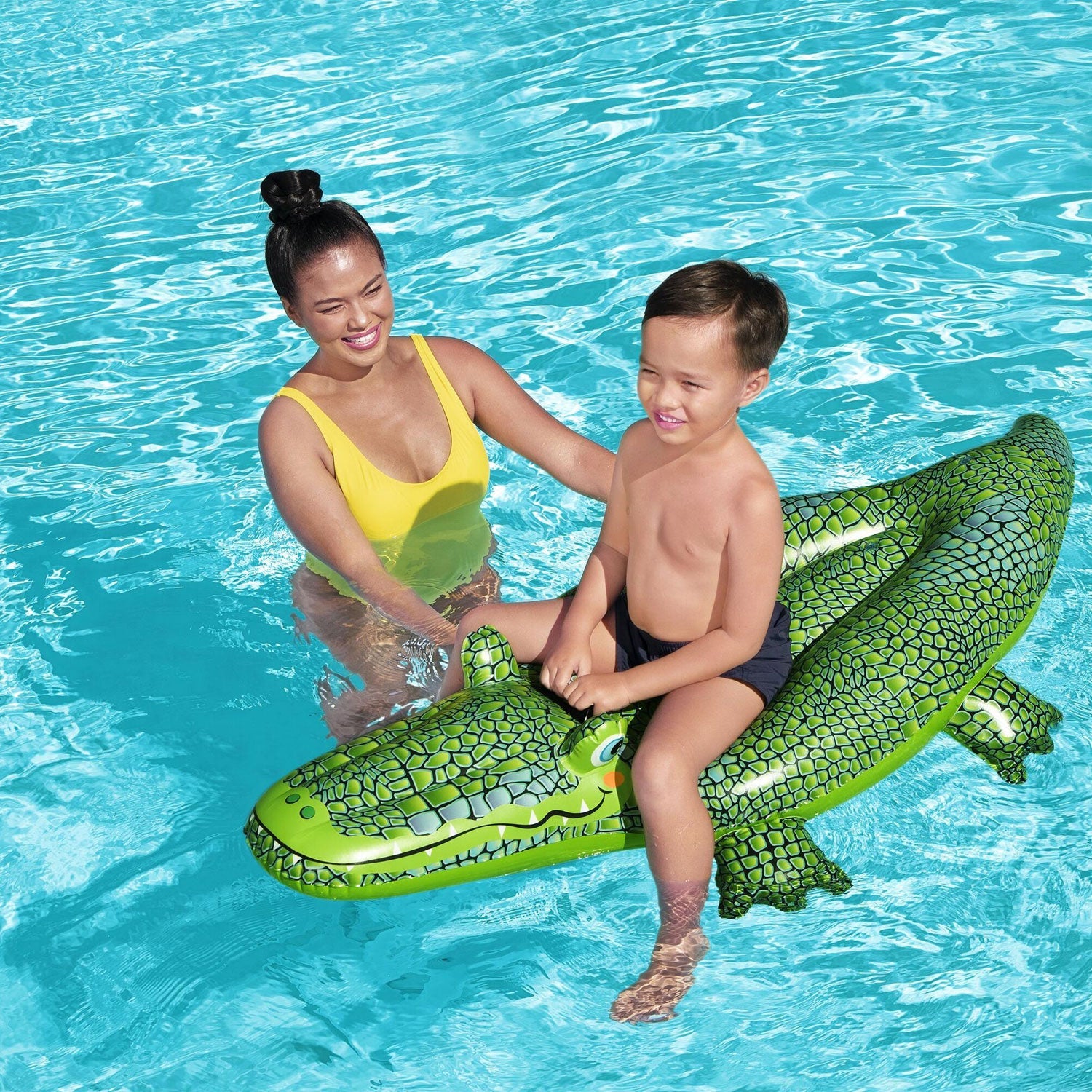 Bestway - Badmadrass Buddy Crocodile Ride-On 1.52m x 71cm - Travels And Bags