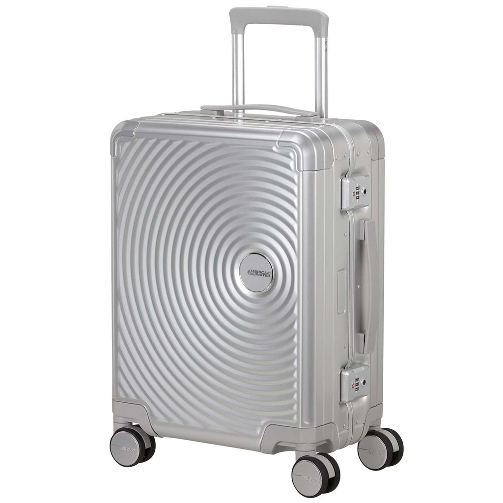 American Tourister Soundbox Aluminium kabinväska 55 cm silver