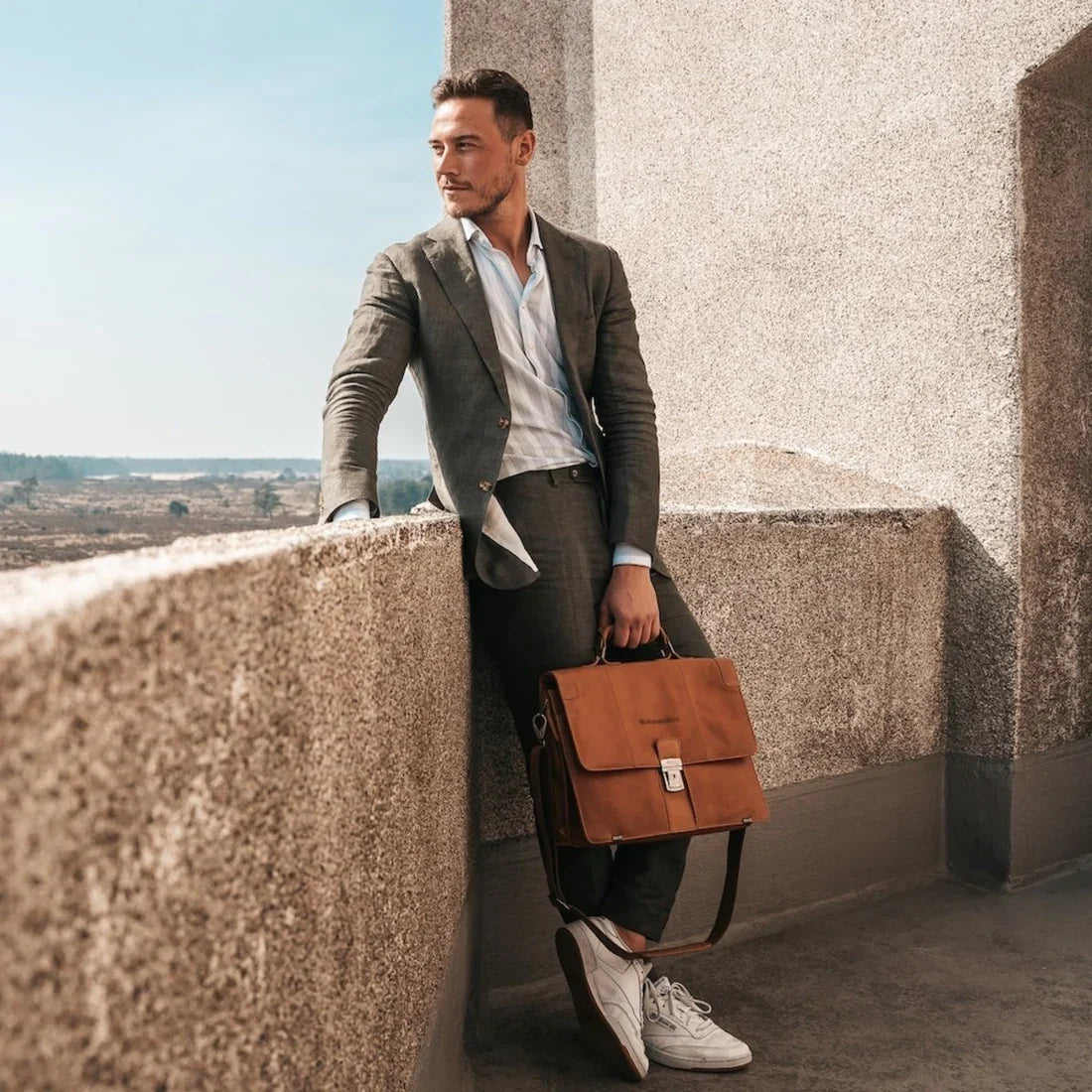 The Chesterfield Brand Stuttgart Datorportfölj - Cognac - Travels And Bags