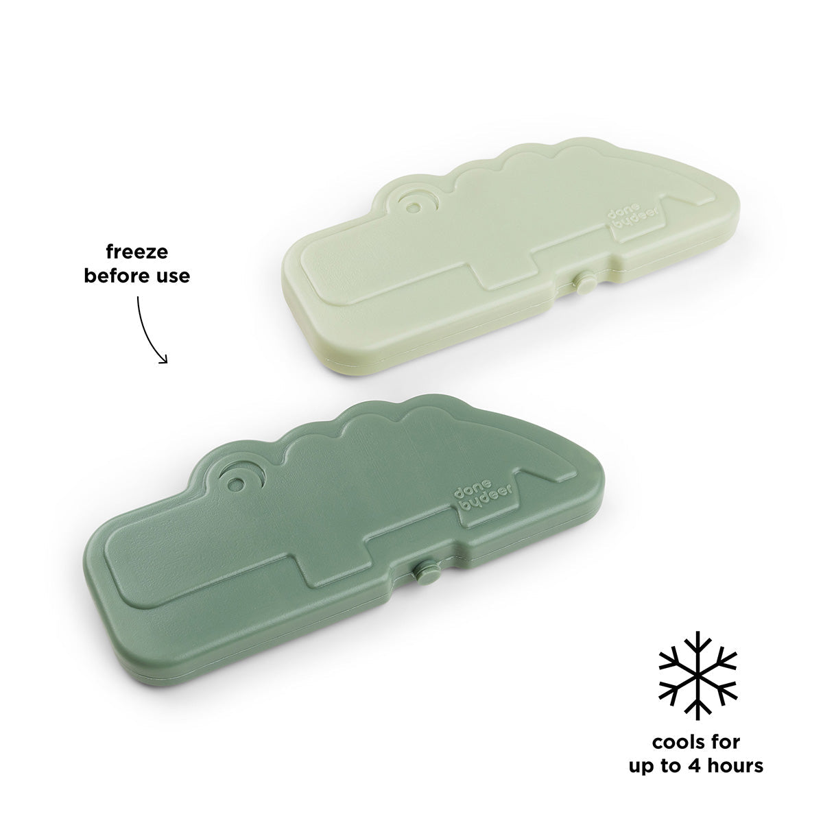 Done by Deer Cooling element 2-pack Croco - Grön