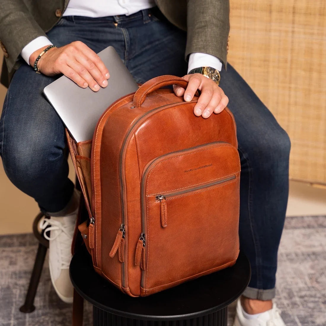 The Chesterfield Brand Maggiore 15" Ryggsäck - Cognac - Travels And Bags