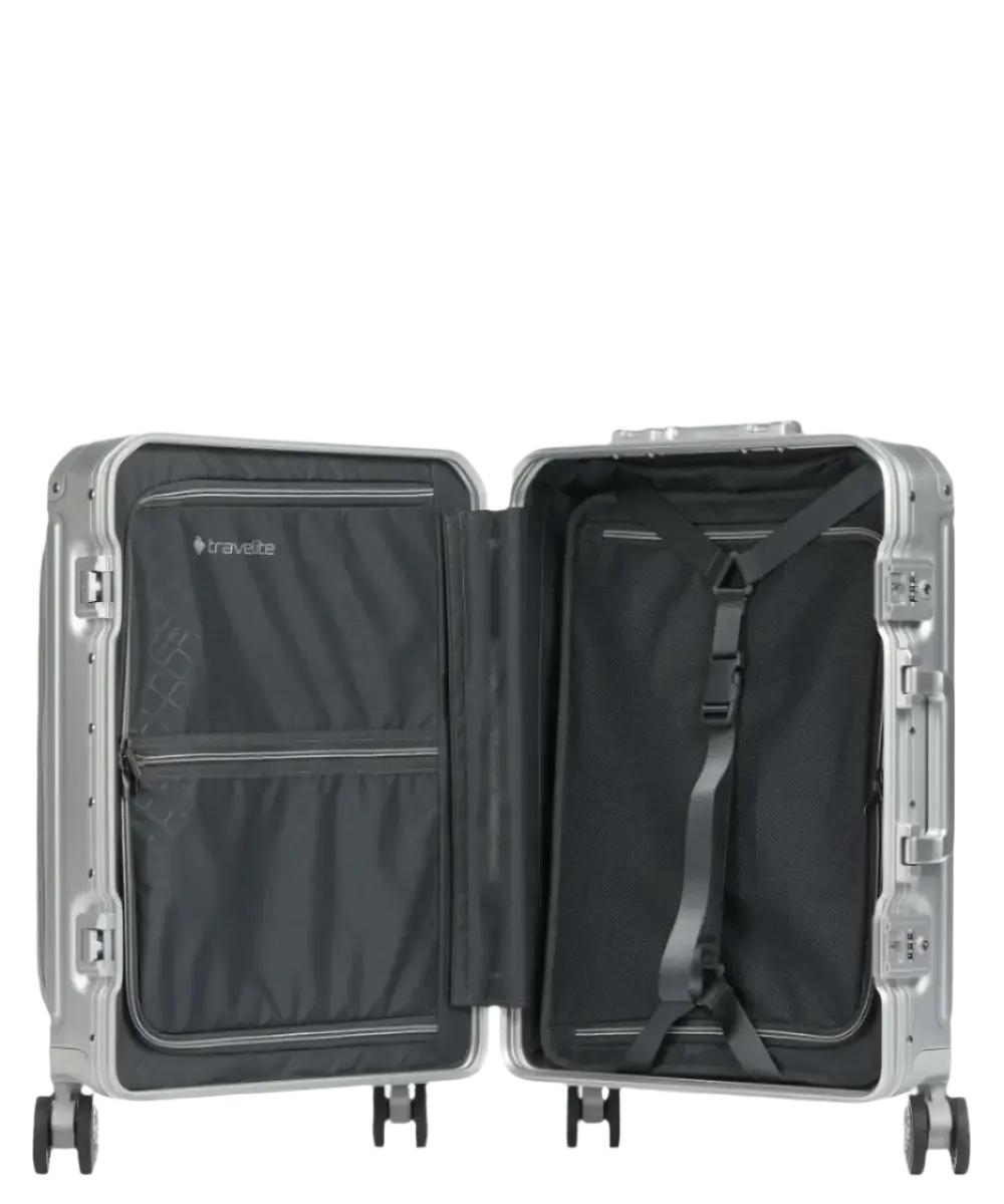 Travelite Next Laptopfront Kabinväska 55cm - Aluminium - Travels And Bags