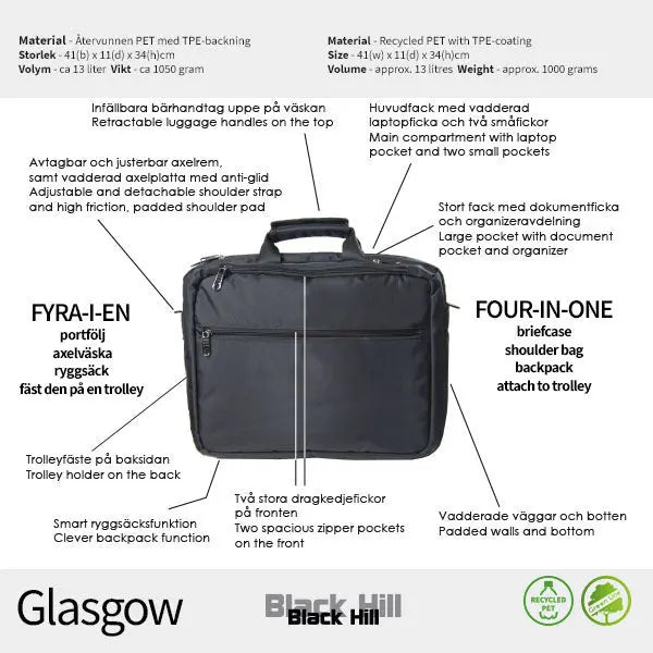 Blackhill Glasgow Datorväska - Travels And Bags
