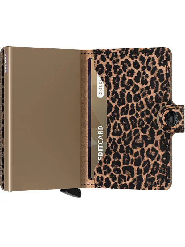Secrid Miniwallet  Kortplånbok - Leopard/Beige Secrid
