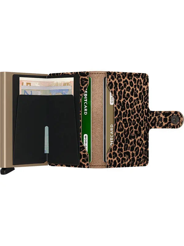 Secrid Miniwallet  Kortplånbok - Leopard/Beige Secrid