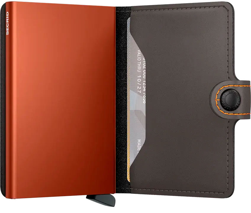 Secrid Miniwallet Kortplånbok - Matt Truffle/Orange Secrid
