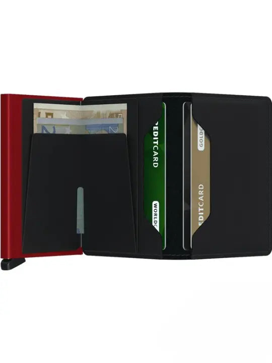 Secrid Slimwallet Kortplånbok - Mattsvart/Röd Secrid