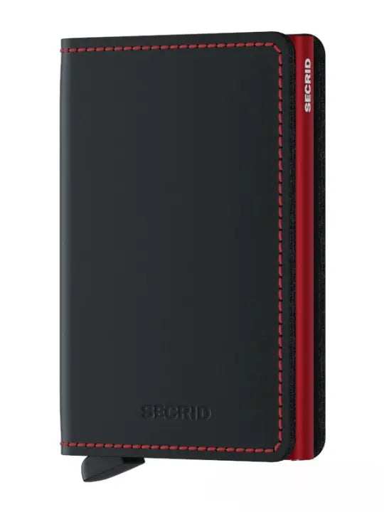 Secrid Slimwallet Kortplånbok - Mattsvart/Röd Secrid