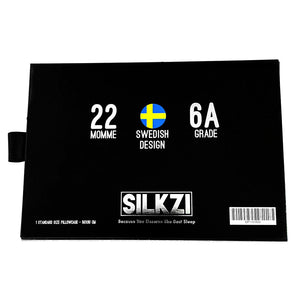 Sidenörngott - Vit, 50x90, 100% Mullbärssiden, 22 momme