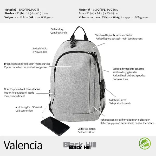 Blackhill Valencia Datorryggsäck - Travels And Bags